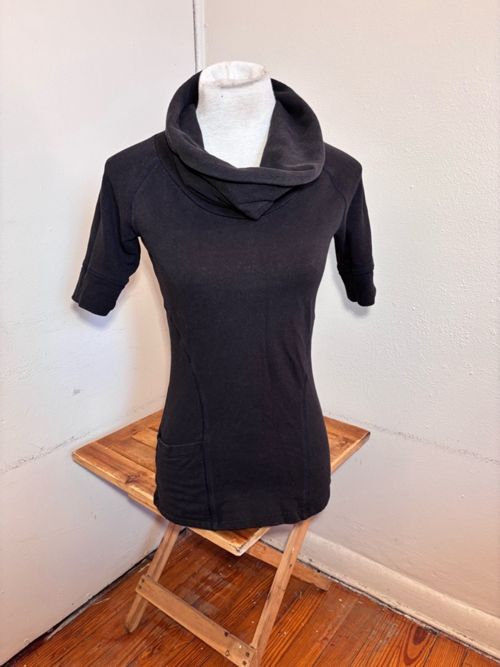 Athleta Coronada Cowl Neck Short Sleeve Sweater